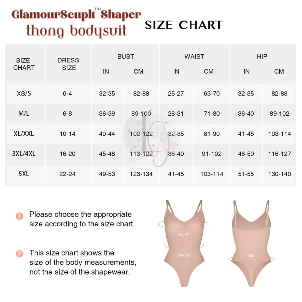 GlamourSculpt™ Shaper - Thong Bodysuit