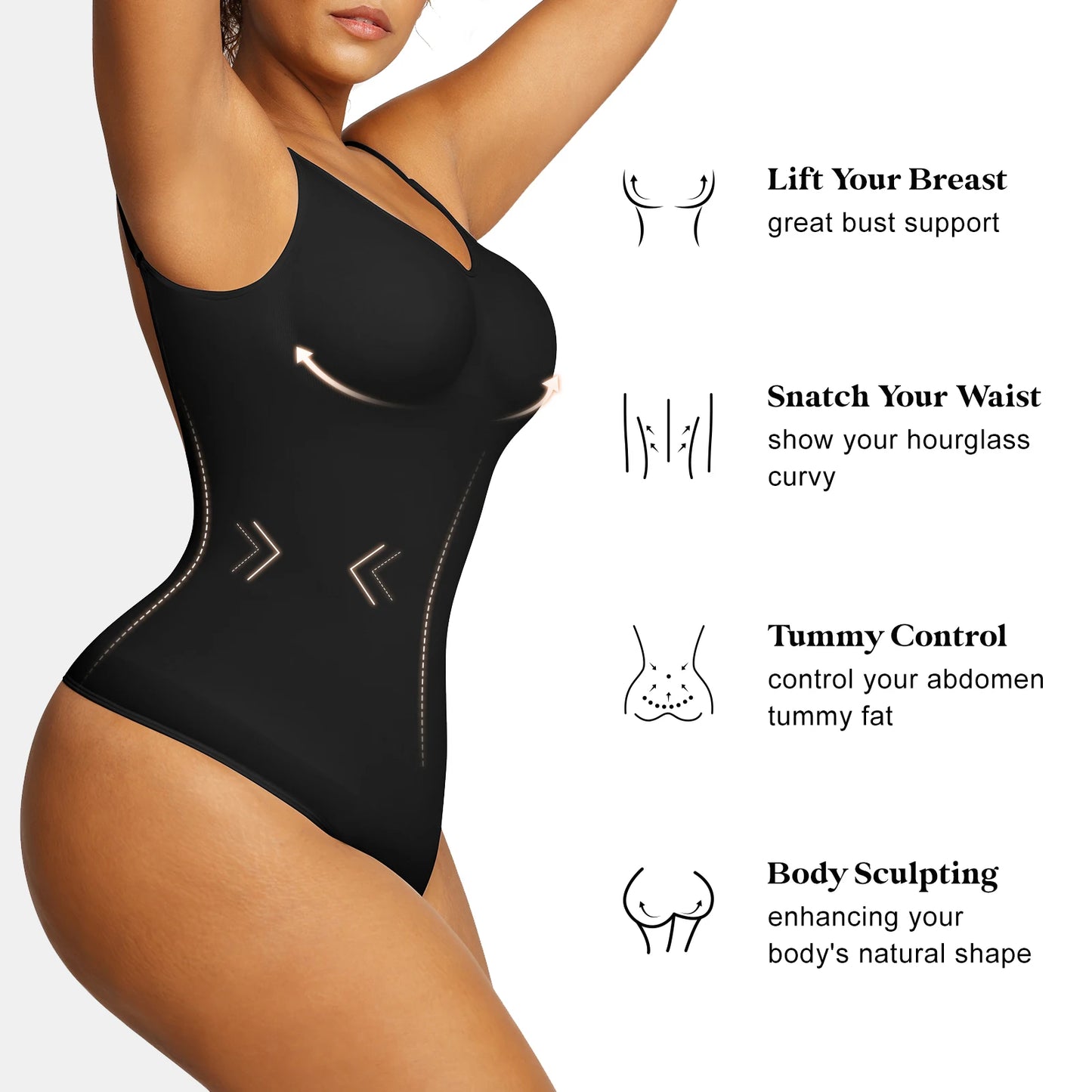 GlamourSculpt™ Shaper - Thong Bodysuit