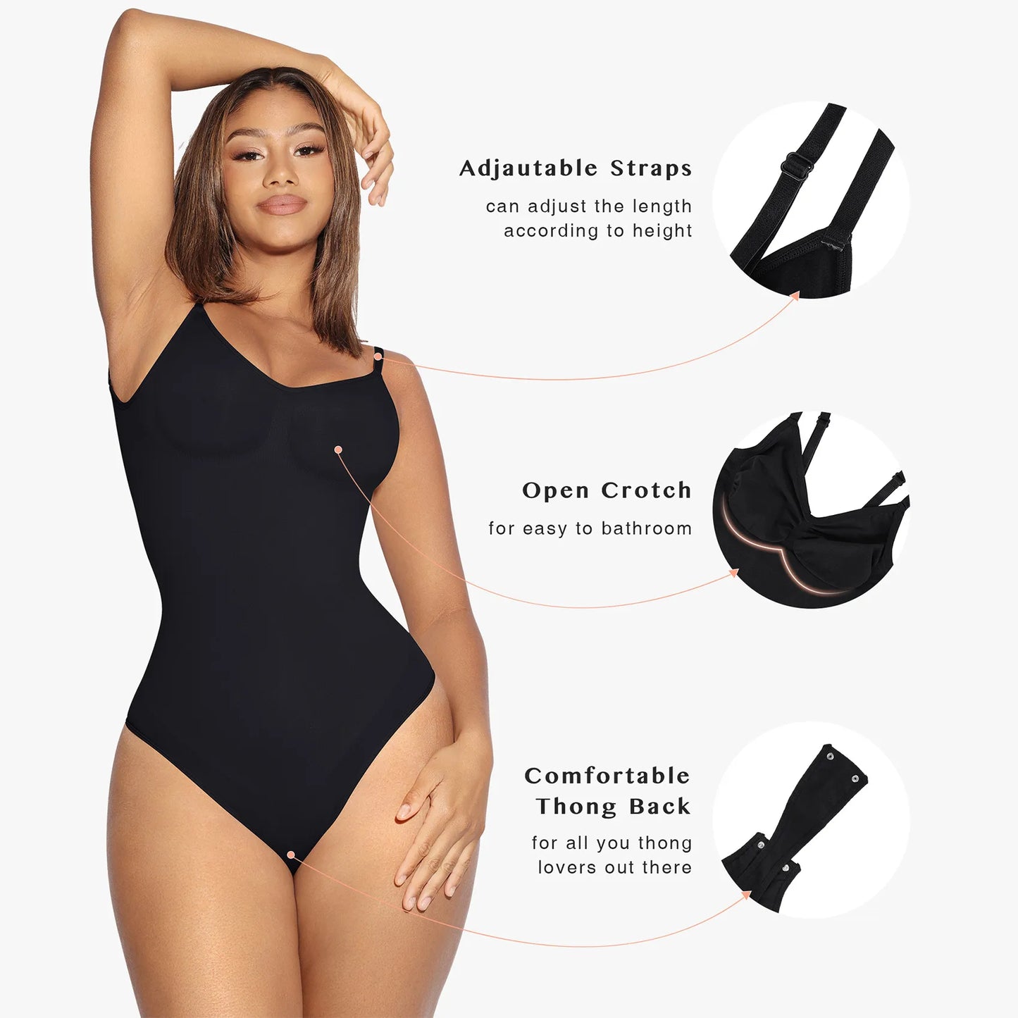 GlamourSculpt™ Shaper - Thong Bodysuit